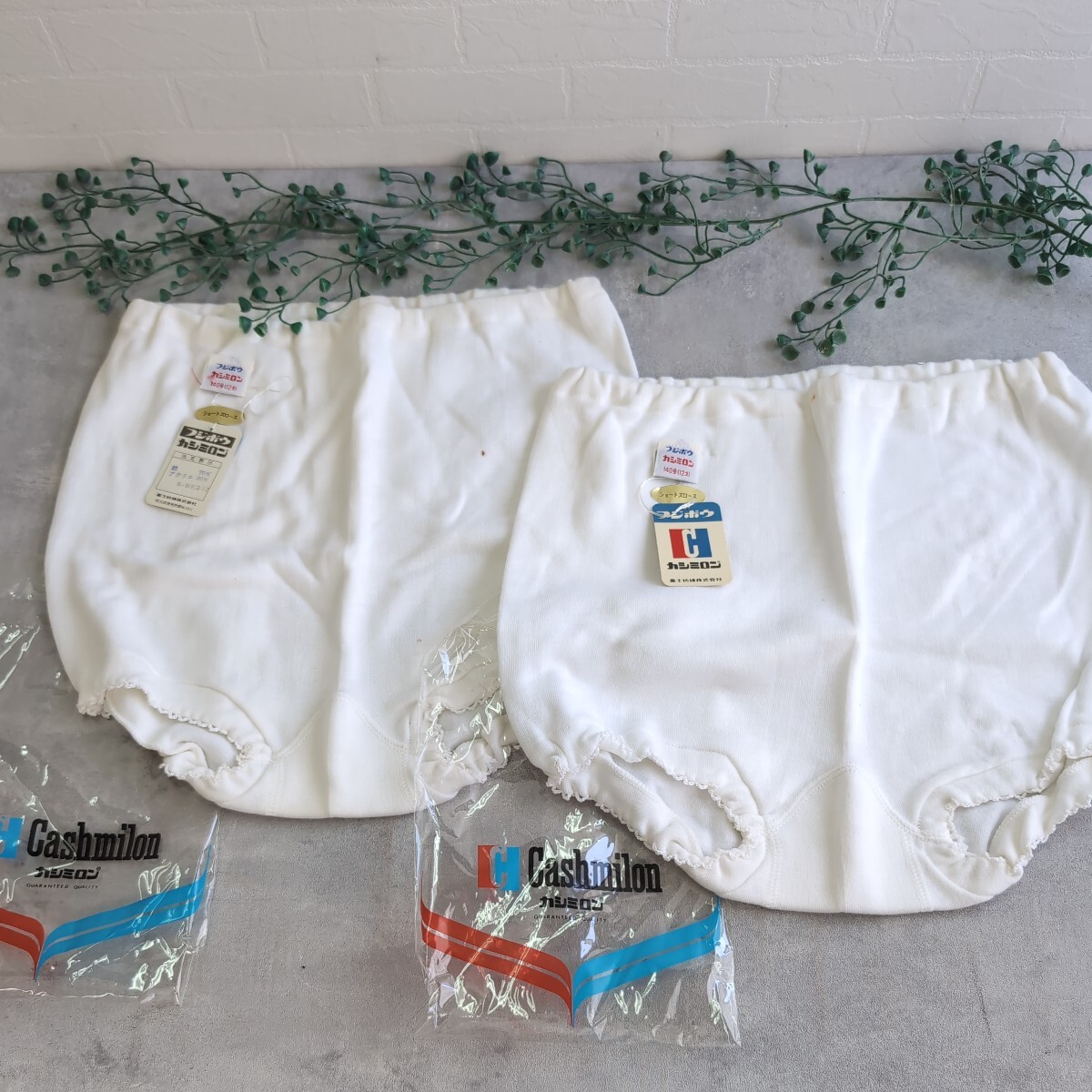  retro white. z roast Fuji bow ka some stains long shorts 2 sheets 140cm 12 -years old Junior girls woman junior high school student underwear underwear under wear domestic production ①