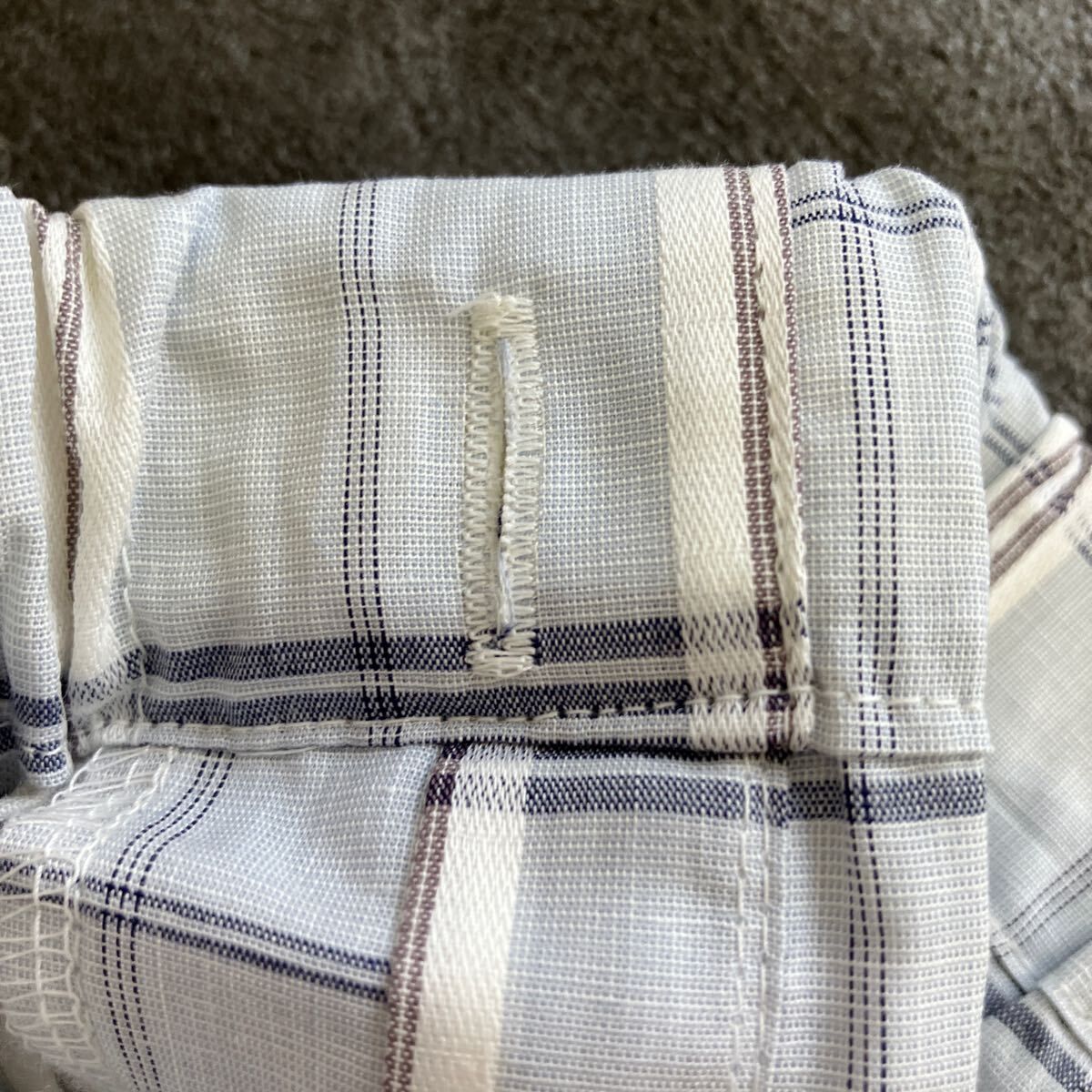 未使用品 ダックス シャツパジャマ L 春夏 コットン100% チェック柄 青×白×グレー メンズ 長袖 長ズボン DAKS ENGLAND 日本製の画像7