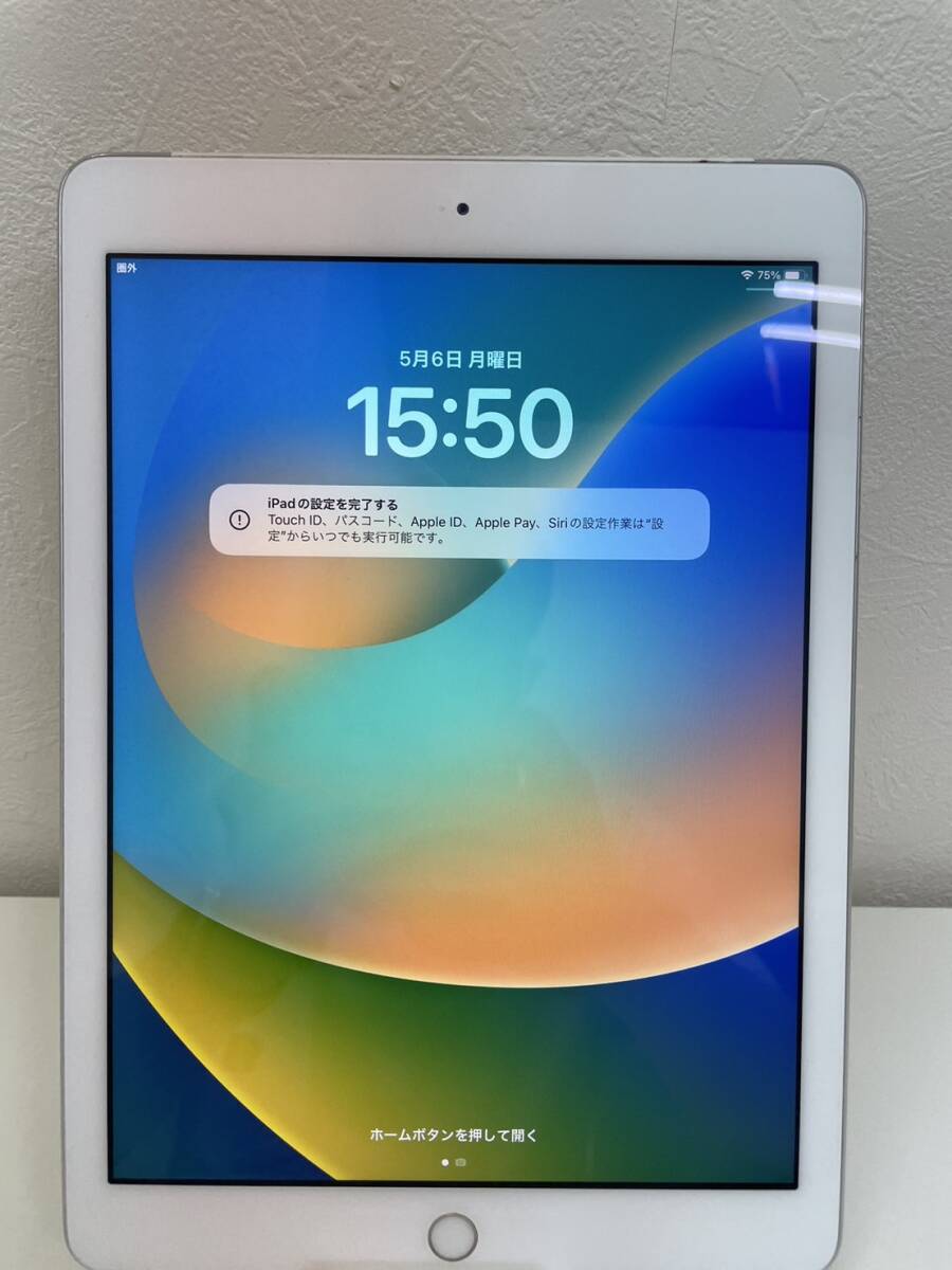 【中古/simフリー】iPad5 32GB Wi-Fi＋Cellular シルバー au判定◯ A1823 MP1L2J/A 【1円スタート】の画像2