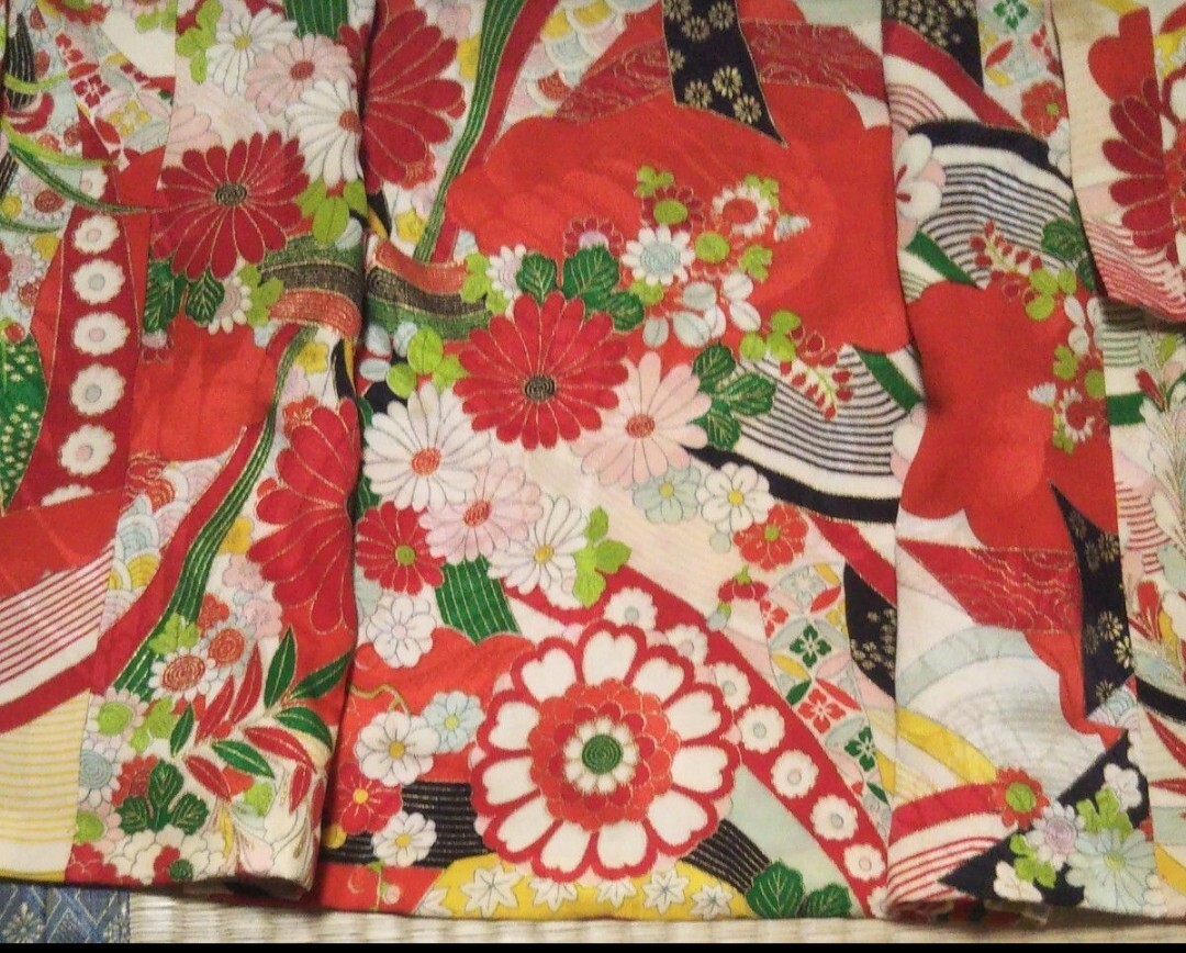  "Семь, пять, три" кимоно девочка 3 лет ~5 лет цветок узор античный 