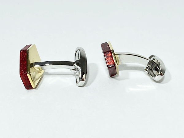 ポールスミス M1A CUFF HHERO MEN CUFFLINK HERO ロゴ入り ヒーロー ダイヤモンド形 カフリンクス カフスボタン_画像3