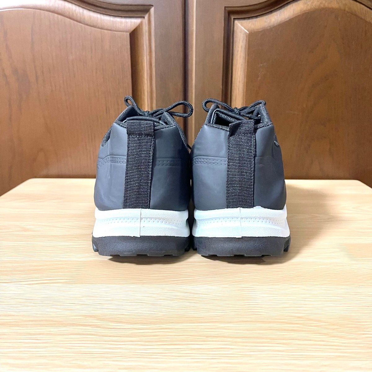 スニーカー メンズ カジュアル 合革 防水 通勤 通学 作業靴 グレー 25.0