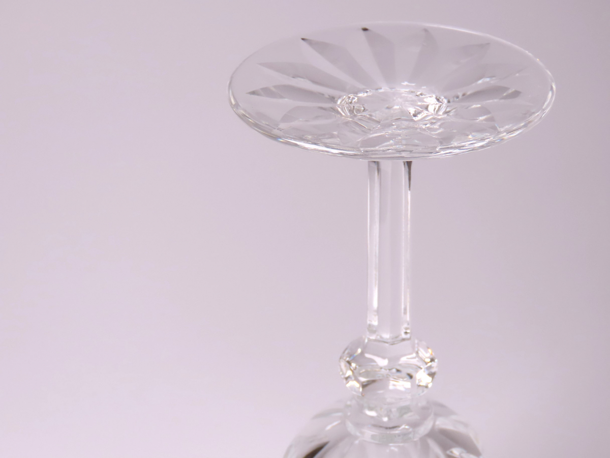 【ONE'S】SAINT LOUIS サンルイ 最高級クリスタル ワイングラス 極上細密造 3客揃 ガラス工芸_画像9