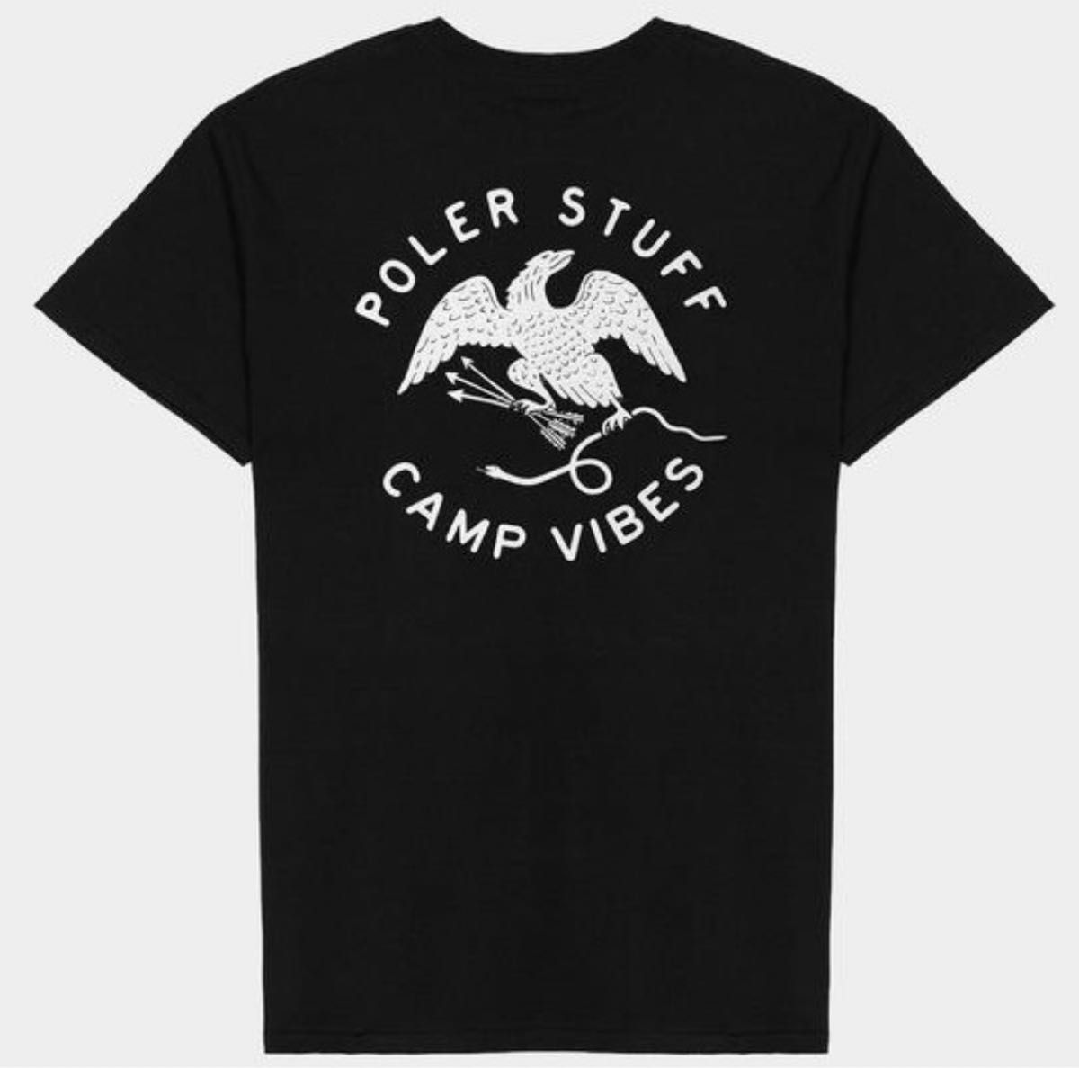 POLeR ポーラー 半袖 Tシャツ CAMP VIBES TEE ブラック Sサイズ(USサイズ) キャンプ アウトドア 新品