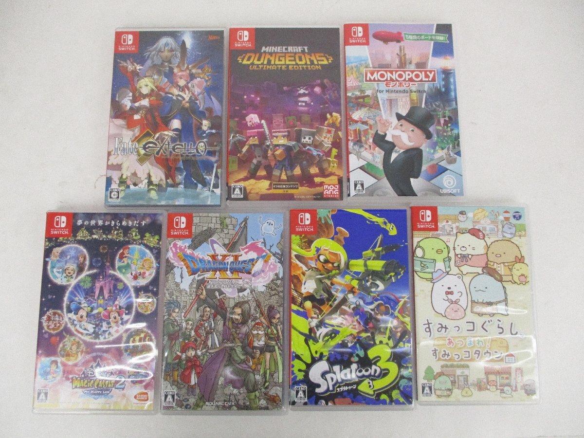【ジャンク品・未検品】NINTENDO SWITCH　ソフト　7本セット　スプラトゥーン3/ドラゴンクエスト　他　【ゲーム-699】