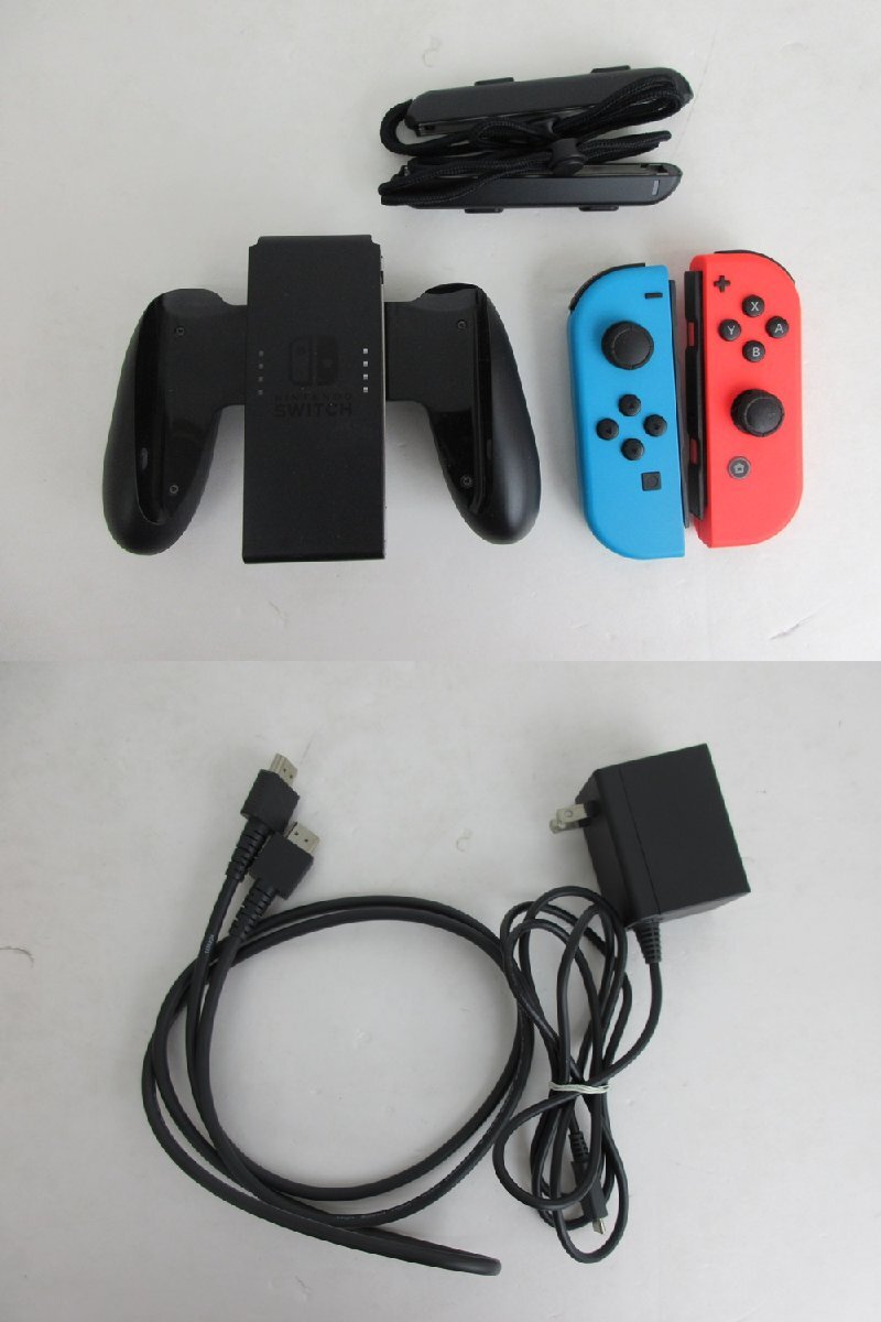 【ジャンク品】ニンテンドースイッチ　旧型本体（ネオンブルー/ネオンレッド）2台/マリオカートホームサーキット★動作未確認★現状品★606_画像7