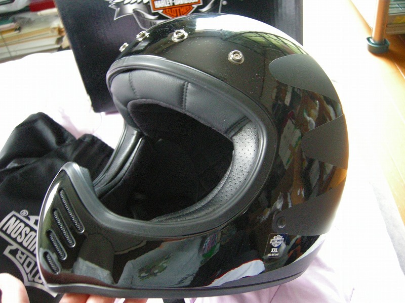 ハーレー純正 ヘルメット ＸＸＬ スティンガー 黒半マット BELL バイザー付きの画像7