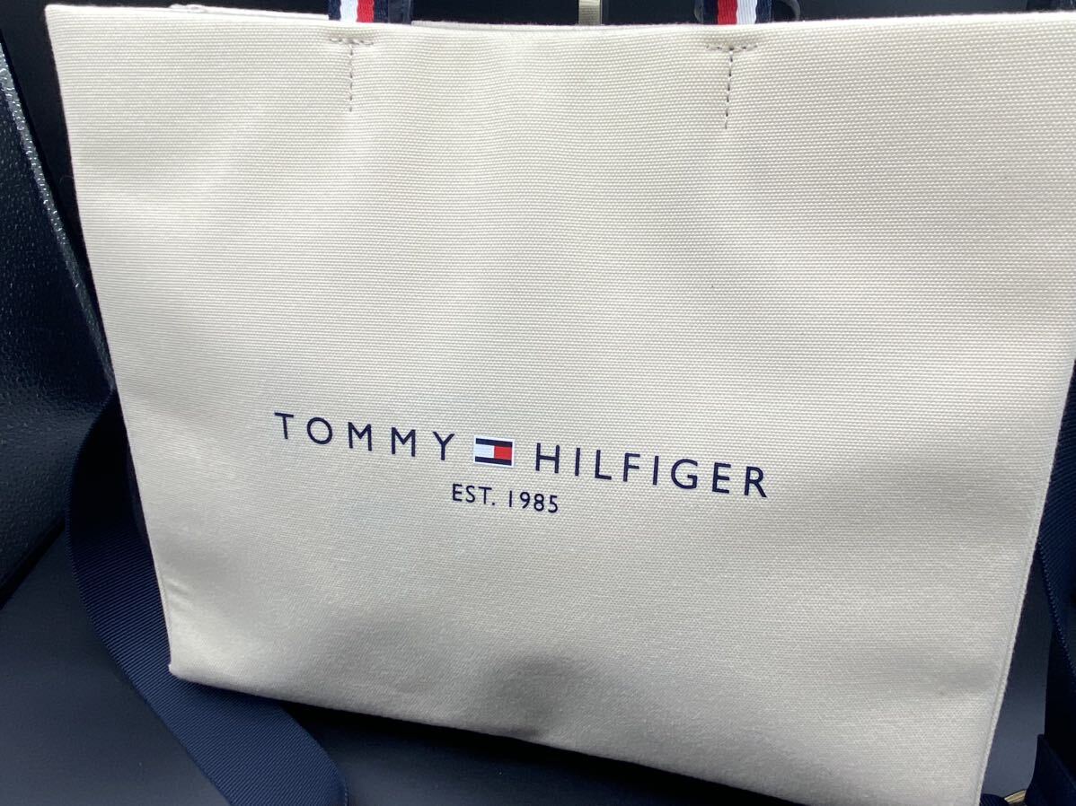  impact price![ fan expectation great popularity model!][ Tommy Hilfiger ] medium shopa- tote bag! shoulder / ivory /H96