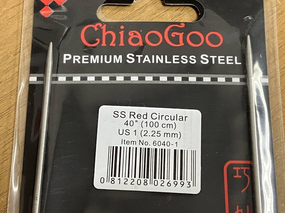  unused! ChiaoGoo Ciao g-Knit RED SS Red Circular wheel needle US1(2.25mm) 40 -inch (100cm) free shipping!
