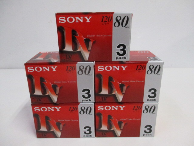 ソニー　ミニDVカセット　3DVM80R3　MiniDV　3本組5個セット(合計15本)　(4)_画像1