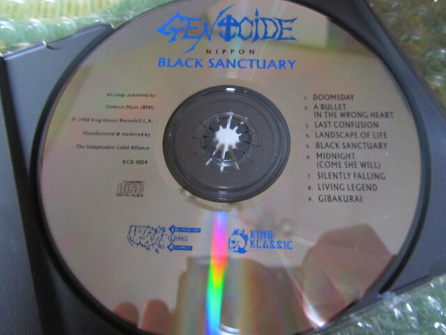 入手困難 GENOCIDE/Black Sanctuary Nippon 1988年 KING KLASSIC RECORDS盤 ジャパメタ・サタニック・メタル検索キー SABBRABELLS_画像3