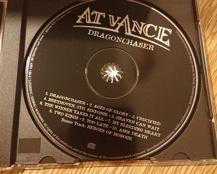 AT VANCE DRAGON CHASER CDアルバム メタルメロスピ