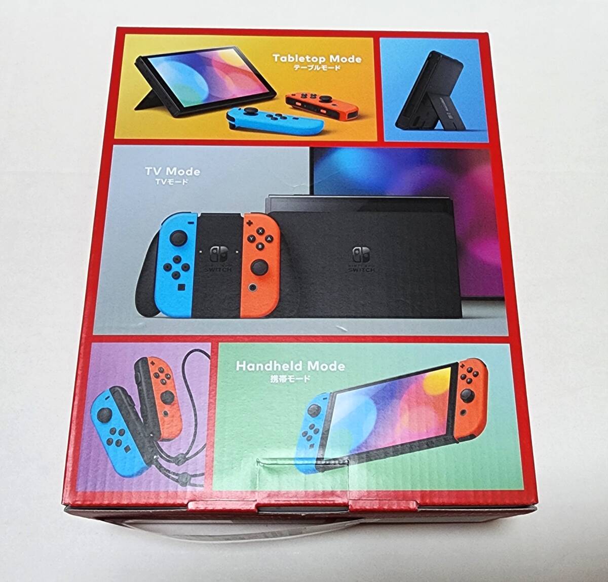 【新品未開封】Nintendo Switch 有機ELモデル Joy-Con (L) ネオンブルー / (R) ネオンレッド 任天堂 ニンテンドースイッチ 保護フィルム付の画像2