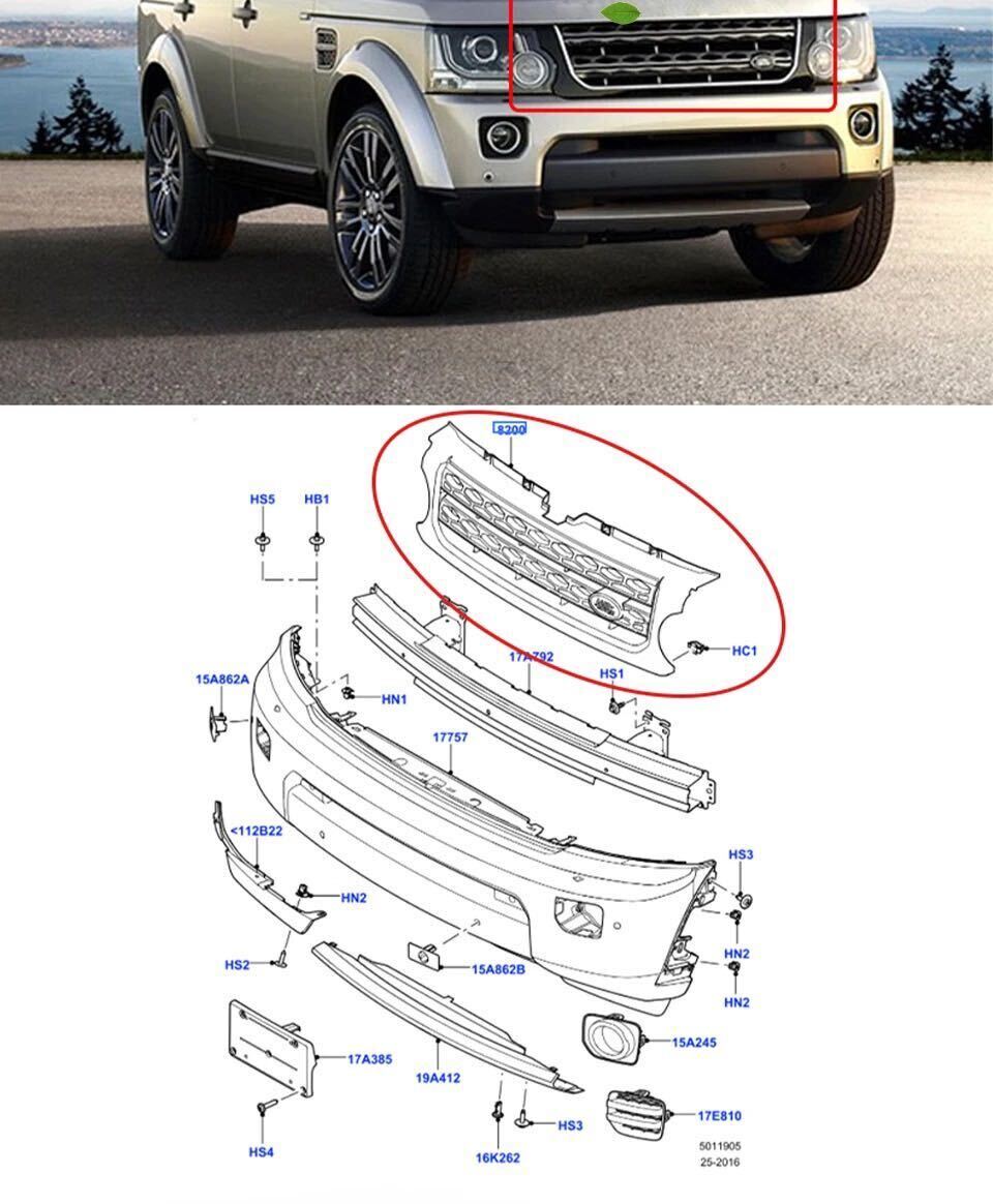 ランドローバー　ディスカバリー4 lr4 2014-2016フロントグリル　送料無料_画像1