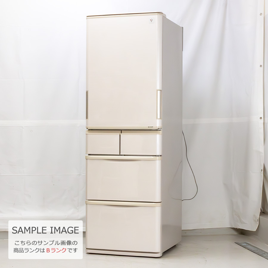 中古/屋内搬入付き SHARP 5ドア冷蔵庫 424L 60日保証 SJ-PW42A 日本製 どっちもドア 新鮮冷凍 左右開き/サクラベージュ/美品_画像6