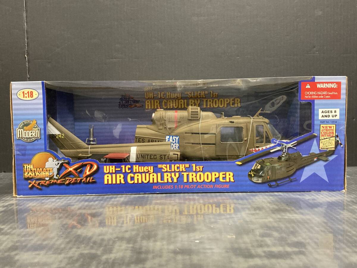 #[ нераспечатанный ]21st Century Toys 1/18 UH-1C Huey SLICK 1st AIR CAVALRY TROOPER Shark нос вертолет 