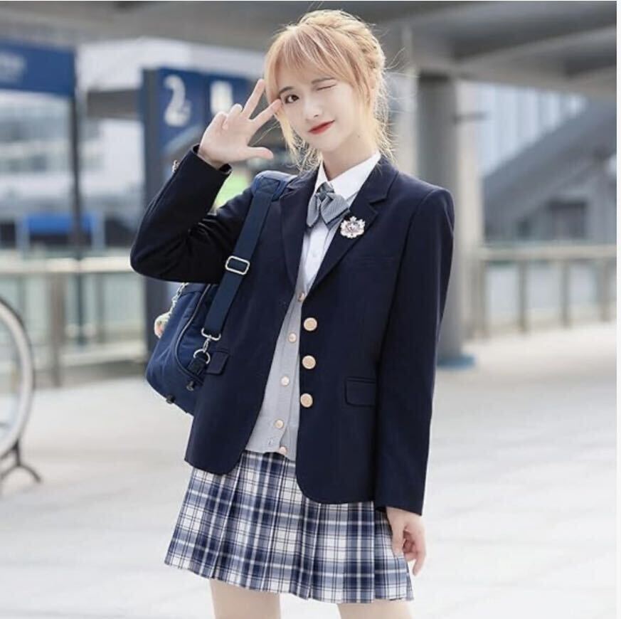 スクール ブレザーコート ブレザー ジャケット レディース ボタン式 セーラー服 学校制服 学生服 JK制服 フォーマル スーツ L