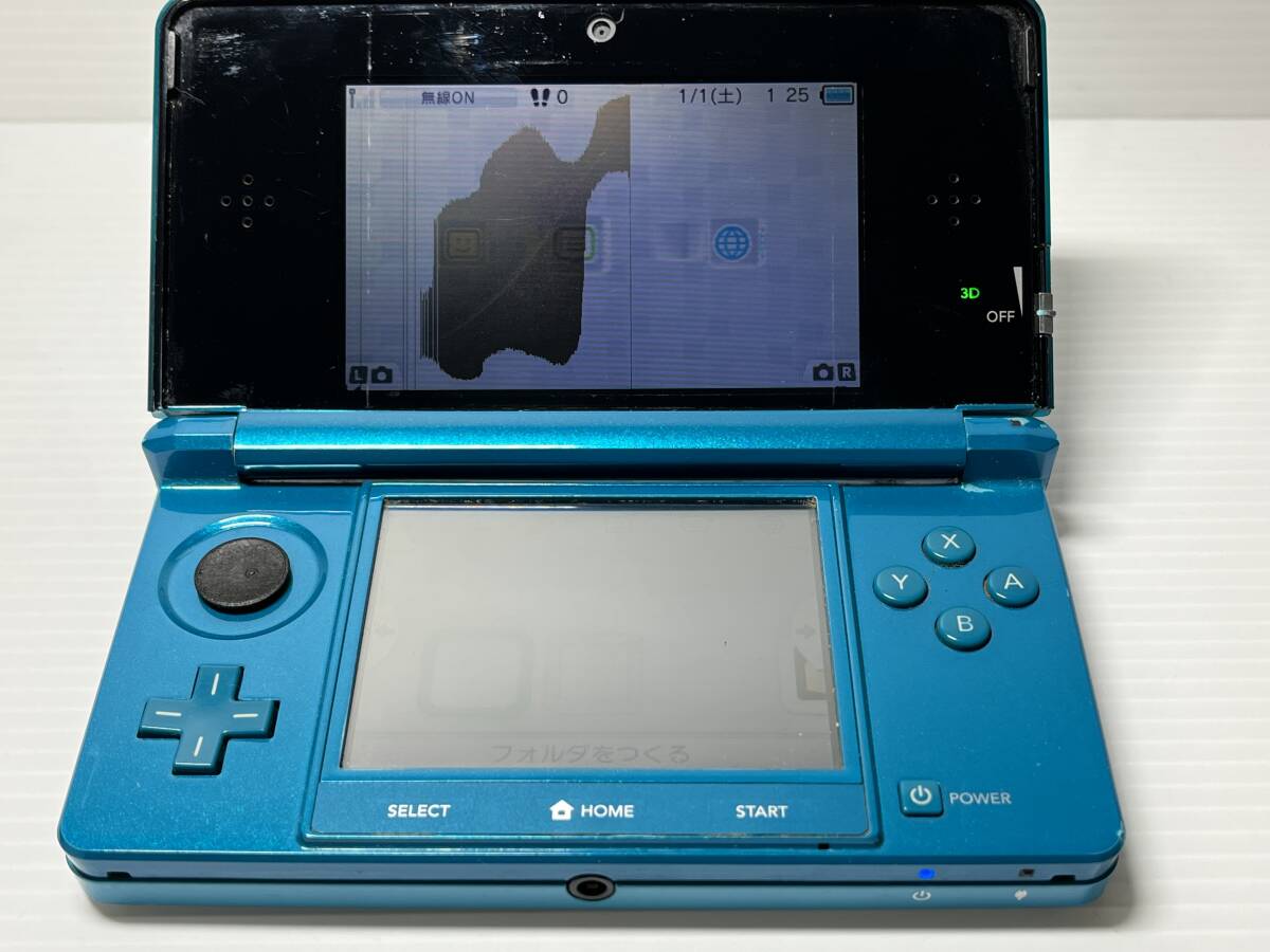  nintendo Nintendo 3DS aqua blue junk 