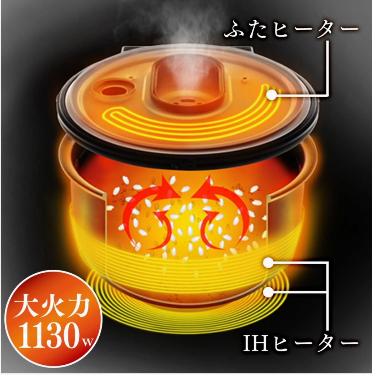 ★新品未使用★ 炊飯器 IH式 5.5合 アイリスオーヤマ KERC-IB50-W