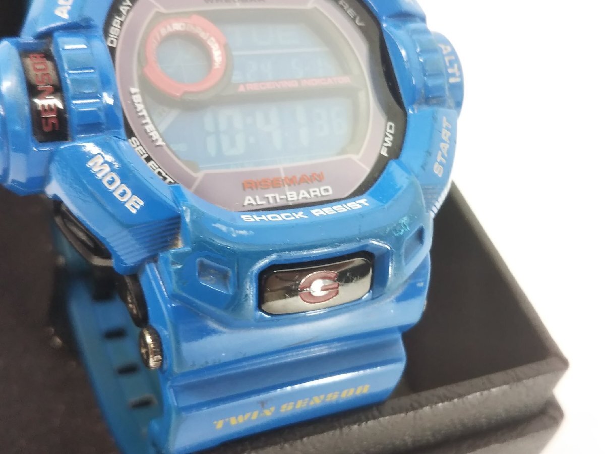 CASIO G‐SHOCK GW-9200BLJ RISEMAN 青 腕時計 カシオ ジーショック デジタル時計 電波ソーラー メンズ_画像9