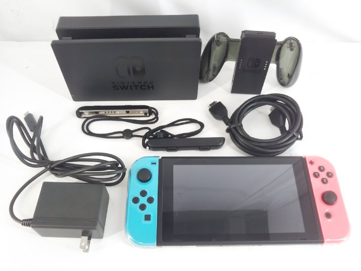 任天堂 Nintendo Switch 本体 バッテリー強化モデル ネオン 初期化済 動作OK_画像4