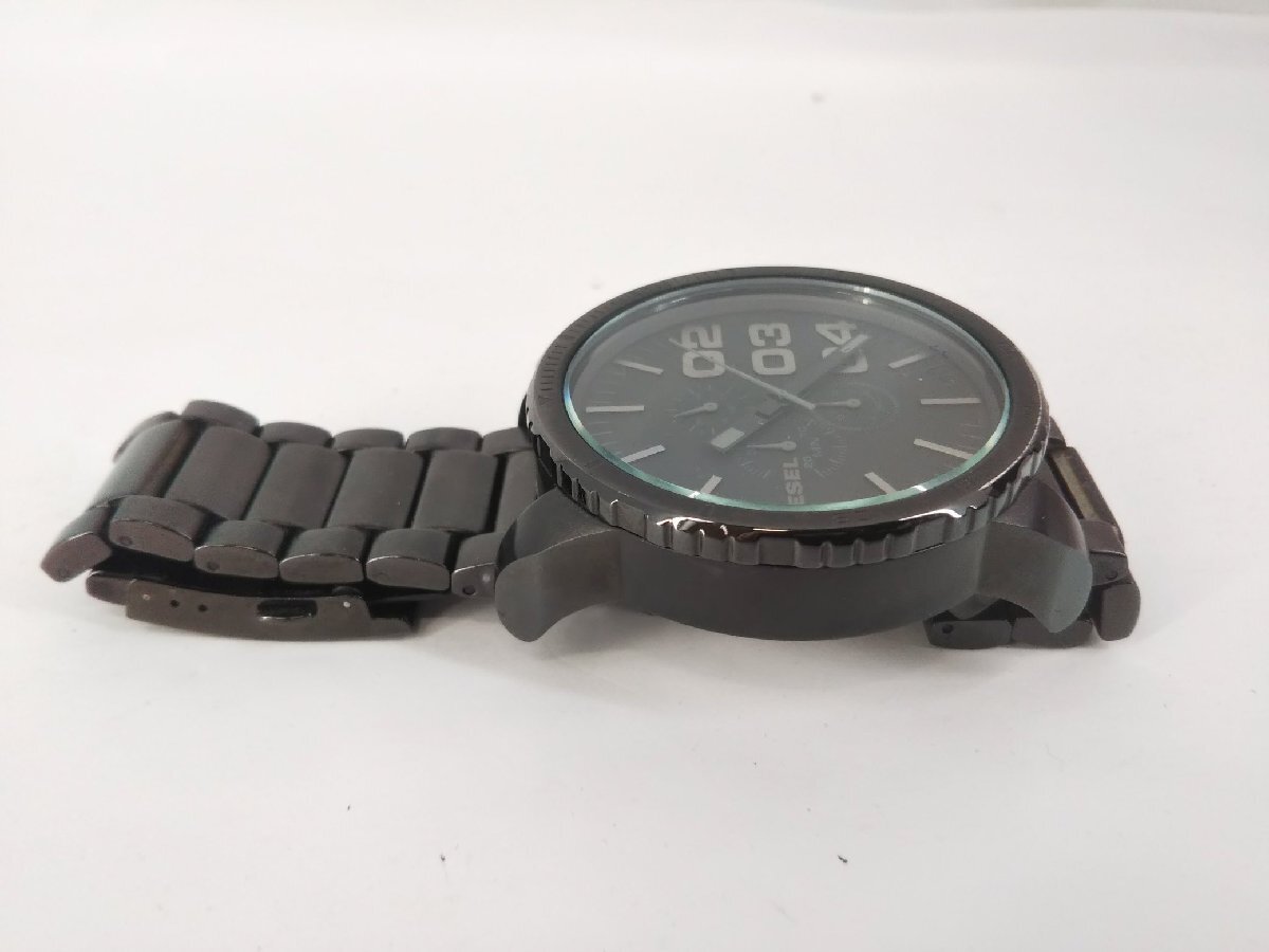 DIESEL ディーゼル DZ-4207 クロノグラフ SS ブラック文字盤 クオーツ メンズ腕時計_画像3