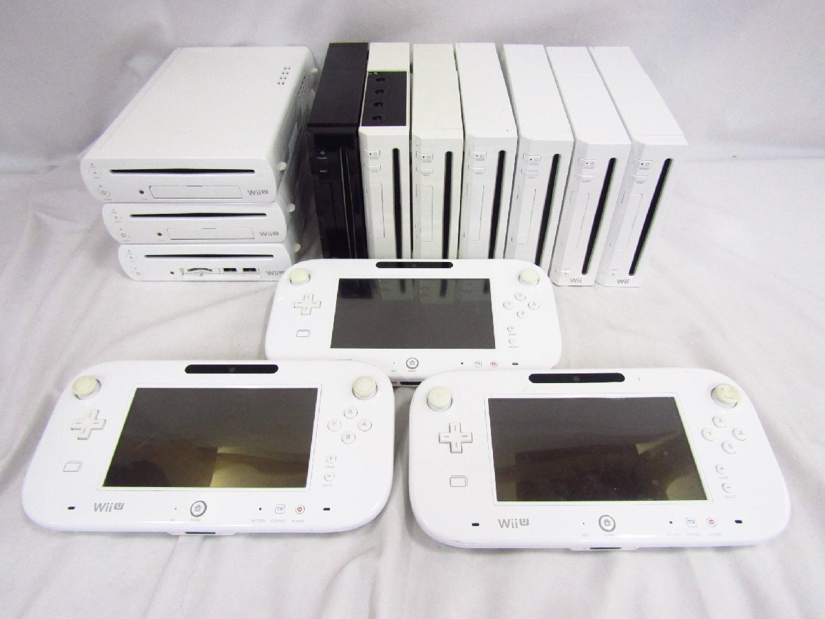 1円スタート 任天堂 WiiU 任天堂 Wii 本体 10個 まとめ売り セット売り 1スタ ジャンク品 ◆5583_※画像1のもので全てです。