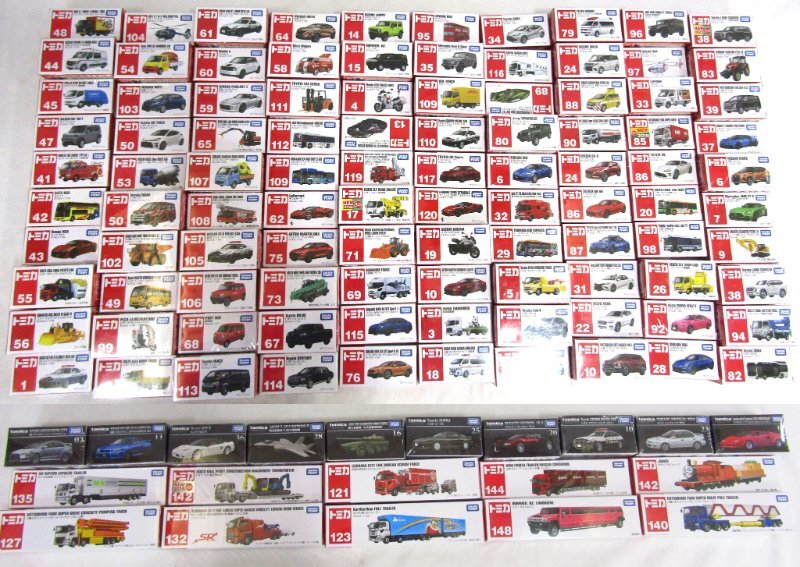 未開封 タカラトミー TOMICA トミカ まとめ売り カブリ無し 未開封120点セット 赤箱 ロングタイプ プレミアム 未開封品 ◆5582_※画像1のもので全てです。