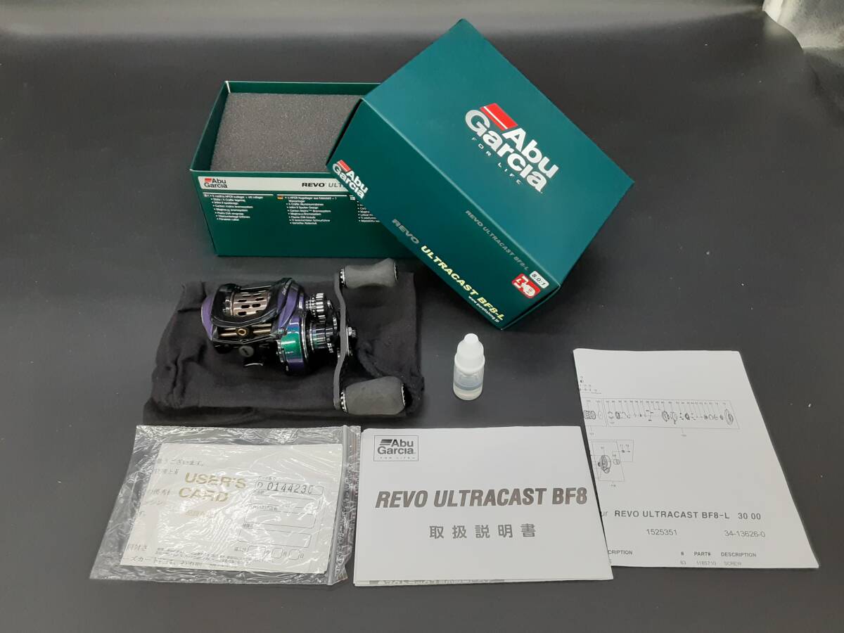 ta0514/13/64 中古品 動作確認済 Abu Garcia アブ・ガルシア REVO ULTRACAST レボ ウルトラキャスト BF8-L 左ハンドル qh_画像3