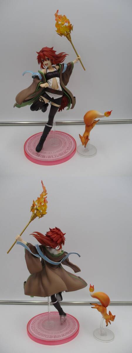 ay0514/15/28 コトブキヤ 遊戯王 カードゲームモンスターフィギュアコレクション 火霊使い ヒータ フィギュア_画像6