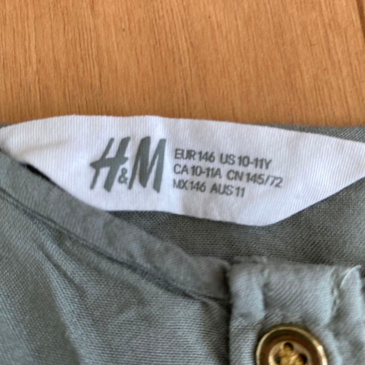 H&M ガールズ　キッズ　子供　140 145  オールインワン 半袖　Tシャツ トップス　カットソー　ジャンプスーツ