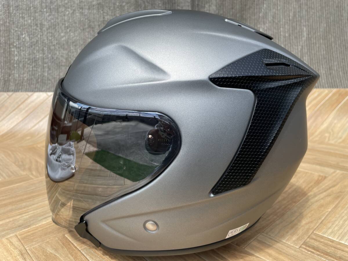 ★SHOEI ショーエイ ヘルメットJ-FORCE Ⅳ 4 マットディープグレー Lサイズ(59cm) スモークミラーシールド付 美品中古品 試着のみ★の画像3