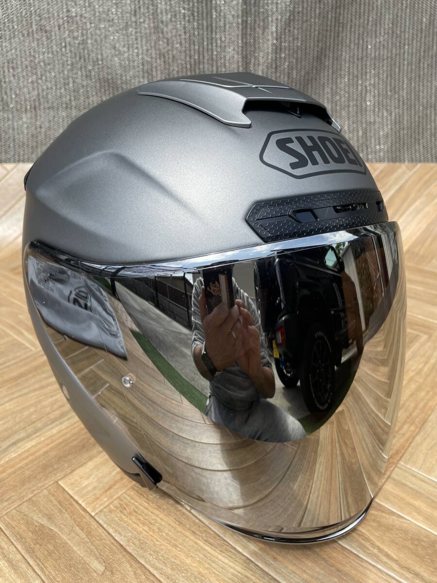 ★SHOEI ショーエイ ヘルメットJ-FORCE Ⅳ 4 マットディープグレー Lサイズ(59cm) スモークミラーシールド付 美品中古品 試着のみ★の画像2