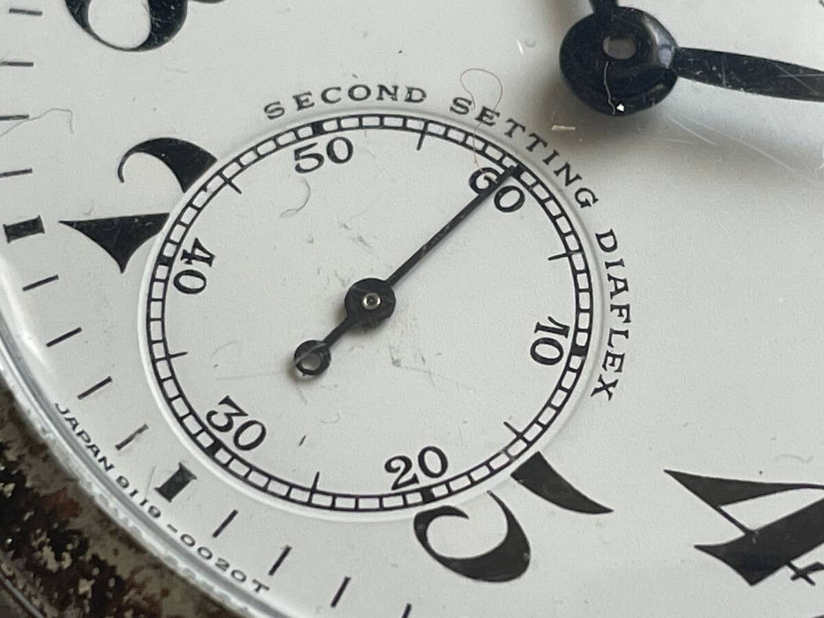 完全ジャンク品 セイコー 懐中時計、鉄道時計 部品取り 9119-0020 スモセコの画像4