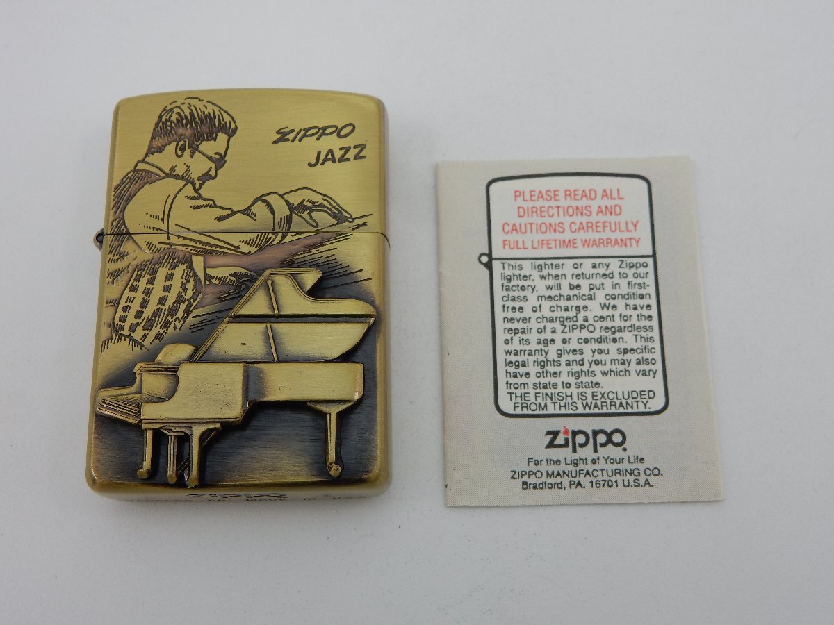 未使用品？Zippo Jazz ピアノ メタル張り 1994 現状で 1の画像10