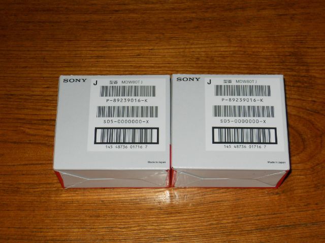 (58) MD ミニディスク 未開封・未使用 SONY 80 MDW80T 10枚 5枚入箱2つ付き