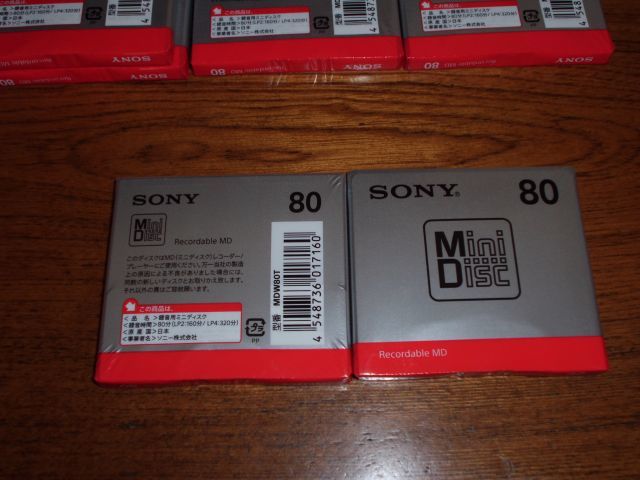 (57) MD ミニディスク 未開封・未使用 SONY 80 12枚セット 同一デザイン MDW80T