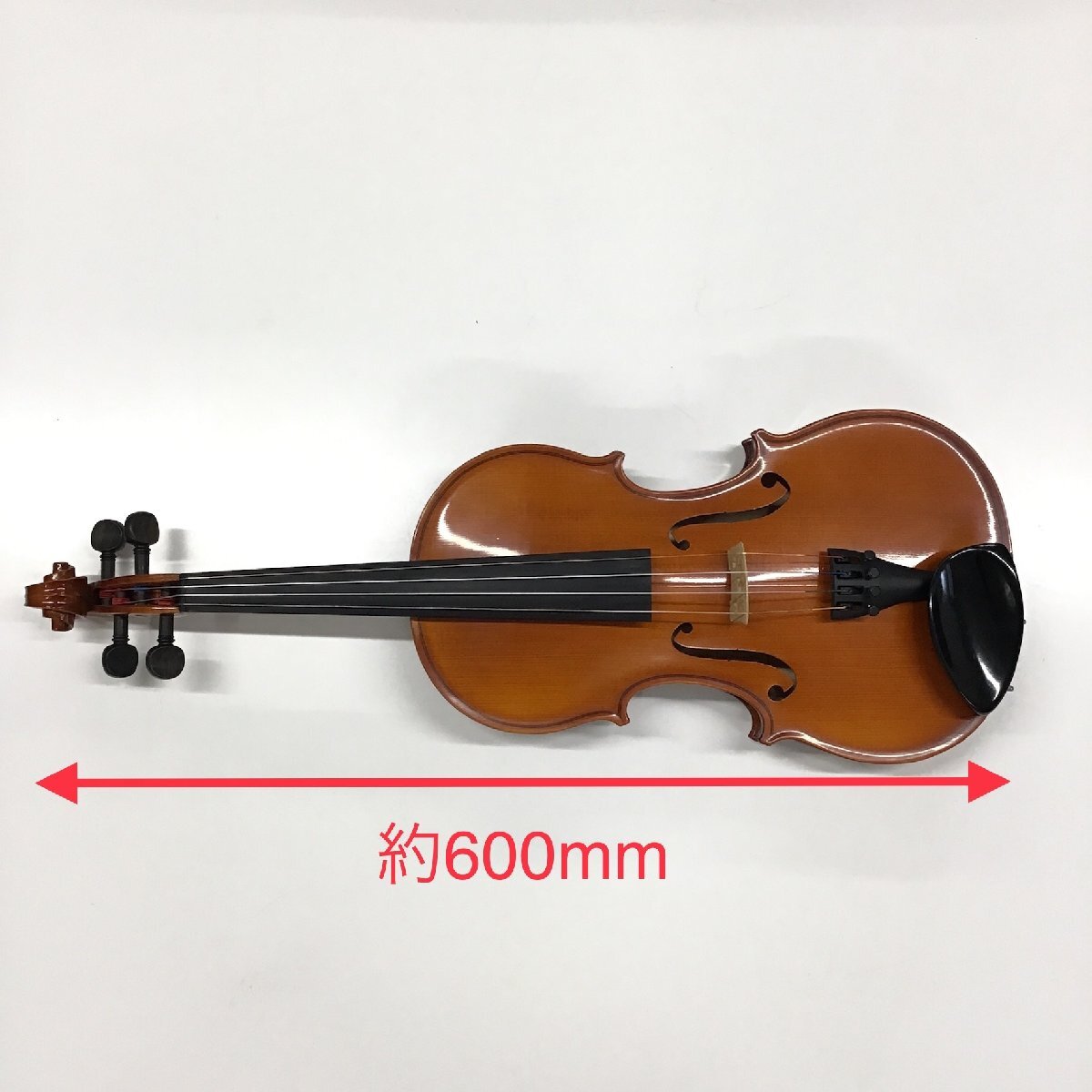 【現状販売】ヴァイオリン 4/4 フルサイズ J.J.ドボルザーク 『弓　肩当て　ケース付き』 VIOLON バイオリン 弦楽器 Josef Jan Dvorak_おおよそのサイズです。4/4フルサイズ。