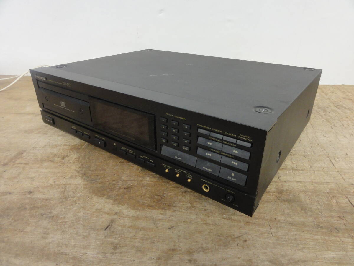 ♪ PIONEER パイオニア CDプレーヤー PD-717 1988年製 通電のみ確認 ※ジャンク品 ■１００の画像3