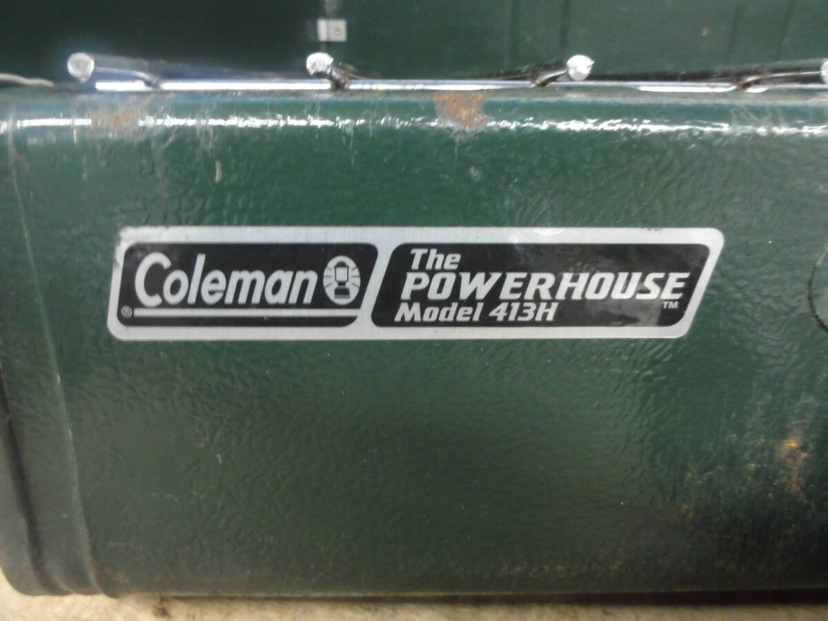 ♪Coleman コールマン ツーバーナー コンロ 413H499J POWER HOUSE パワーハウス 燃焼確認 ※ジャンク品　■１４０_画像8