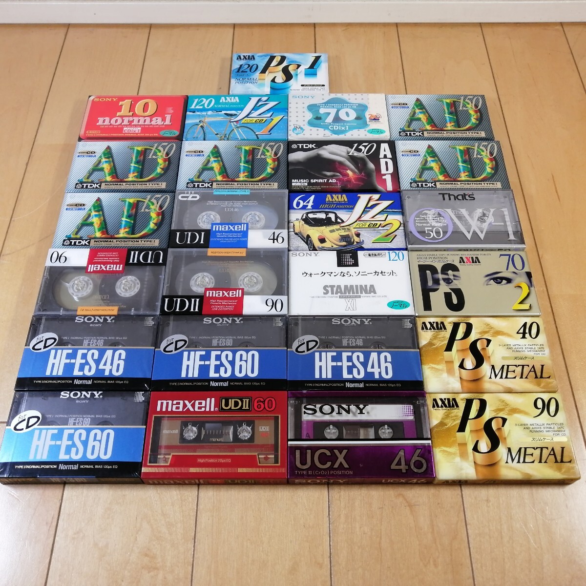 SONY HF-ES、UCX等 AXIA maxell TDK メタル ハイポジ ノーマル カセットテープ 25本セット!!の画像1