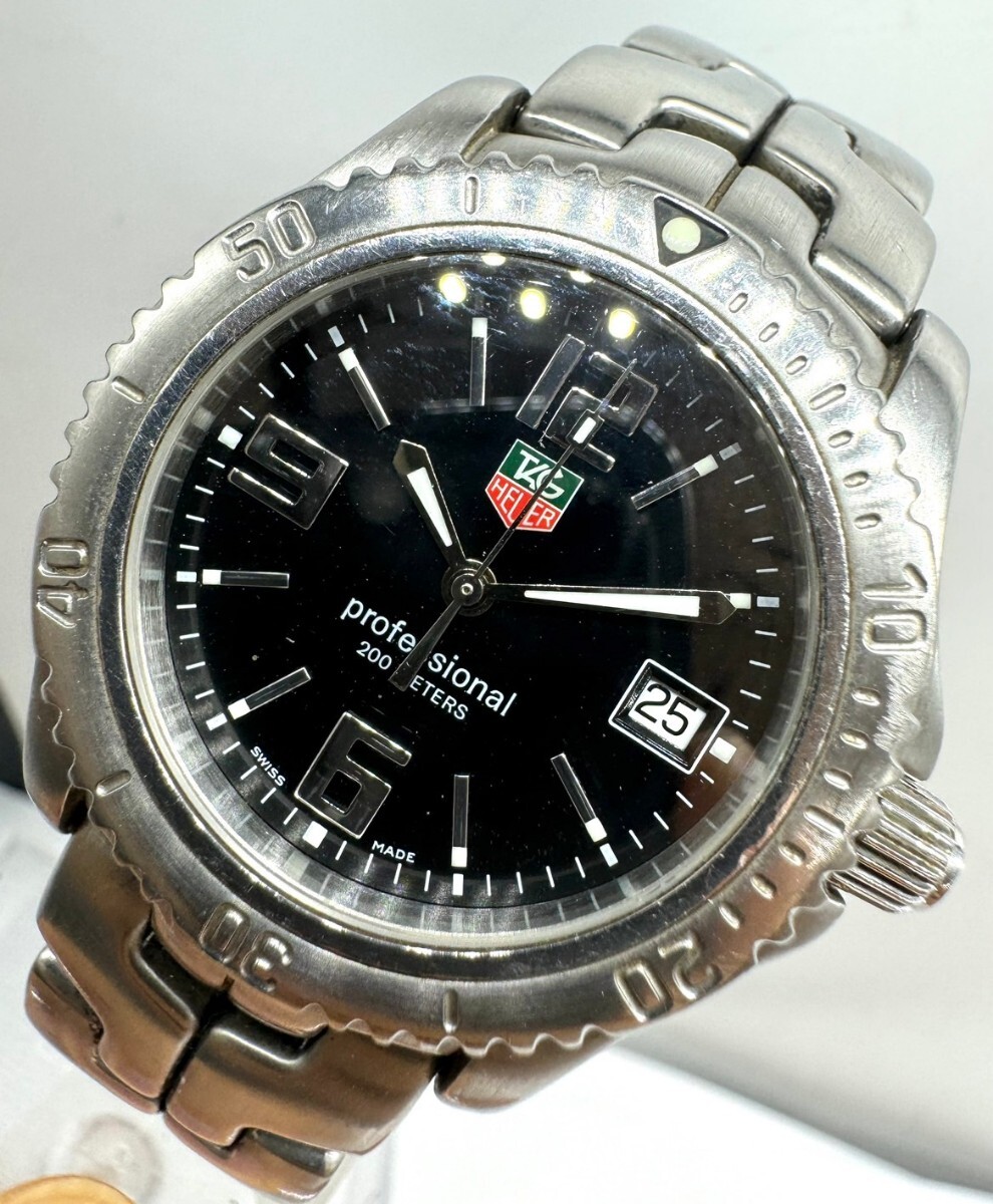 ■TAG HEUER タグホイヤー プロフェッショナル 200M 腕 時計 クォーツ デイト WT1210■_画像1