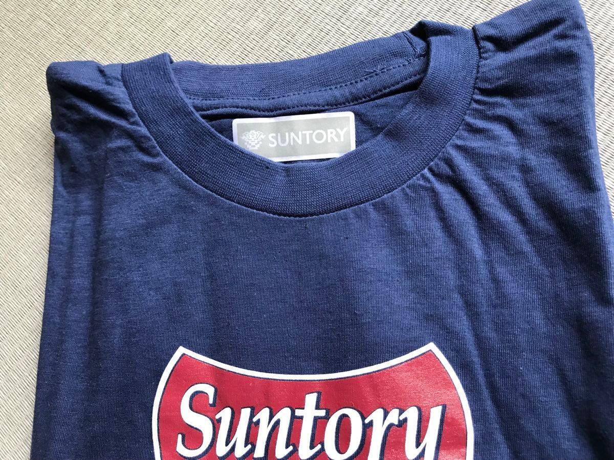 新品　Suntory BITTER'S  メンズ　Tシャツ　企業ロゴプリント　Ｍ〜Ｌ　綿100%  濃紺　サントリー