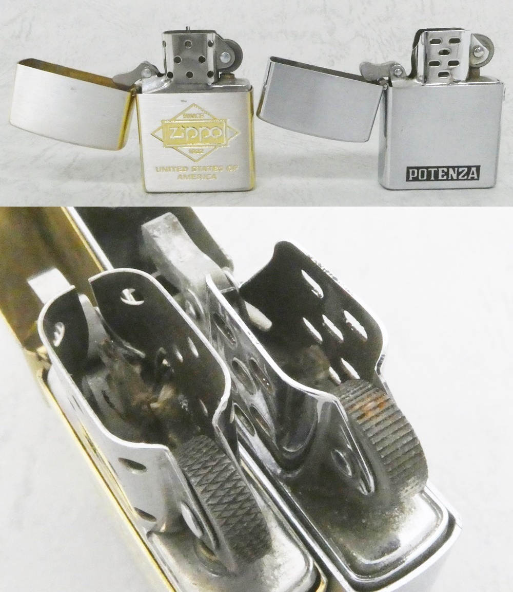 02 69-595310-13 [Y] Zippo ジッポ ロゴ 97年 PRINCE LIGHTER WILD45 POTENZA オイル ライター 2点 セット 喫煙具 旭69_画像6