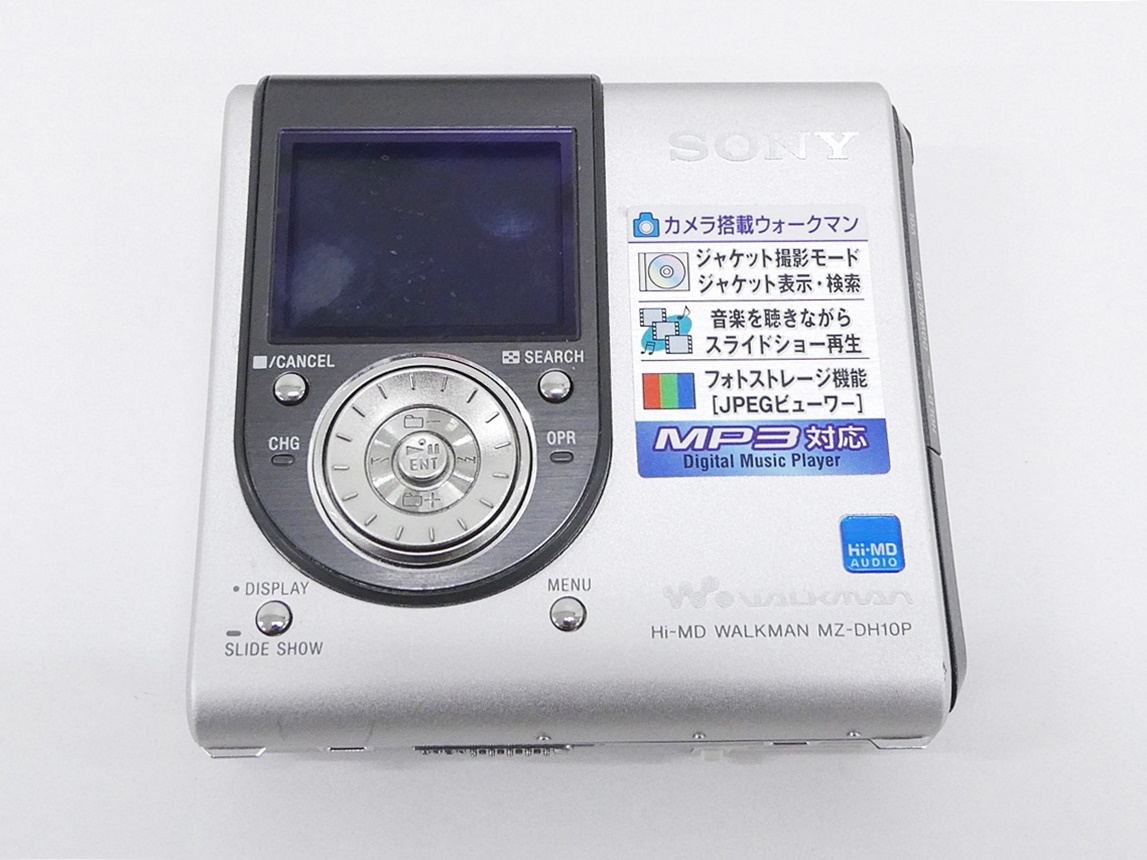 01 07-595136-10 [Y] SONY Sony Hi-MD Walkman Walkman MZ-DH10P portable MD player camera installing rare .07