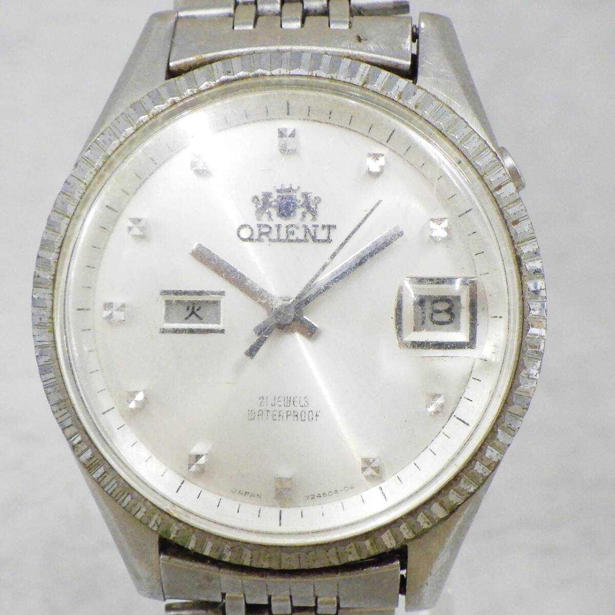 01 07-594761-02 [Y] ORIENT オリエント WEEKLY AUTO ORIENT SWIMMER 0 104910K メンズ 腕時計 自動巻き 札07の画像1