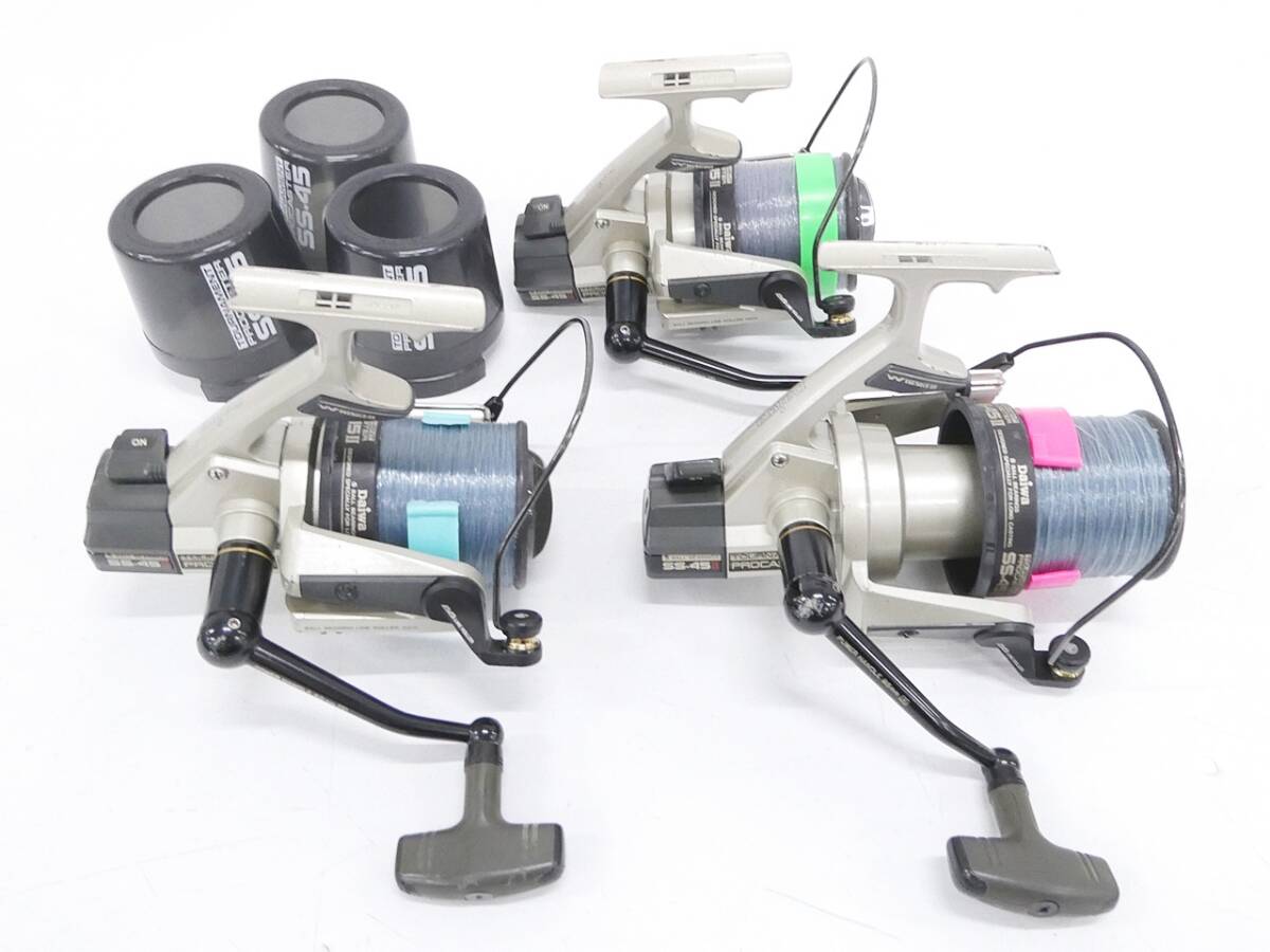 01 07-594414-25 [Y] Daiwa ダイワ トーナメントプロキャスター SS-45 II スピニングリール 3点セット フィッシング 札07の画像1