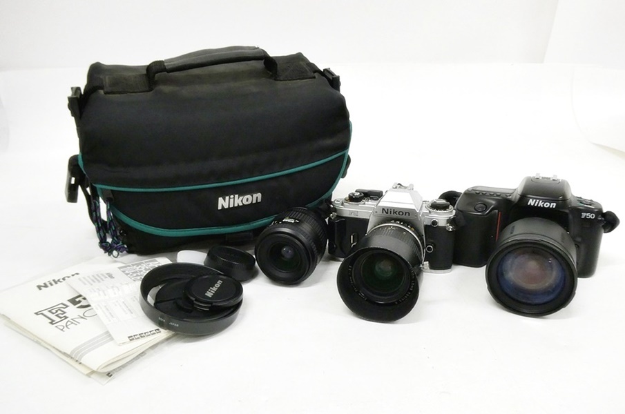 16 38-594777-02 [Y] Nikon ニコン フィルムカメラ FG / F50 レンズ 36-72mm / 35-80mm TAMRON 28-200mm まとめて 福38の画像1