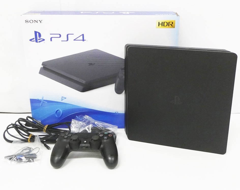 02 69-595617-16 [Y] PS4 PlayStation4 本体 CUH-2100A プレステ4 封印シール有 プレイステーション4 SONY ソニー 箱付き 旭69_画像1