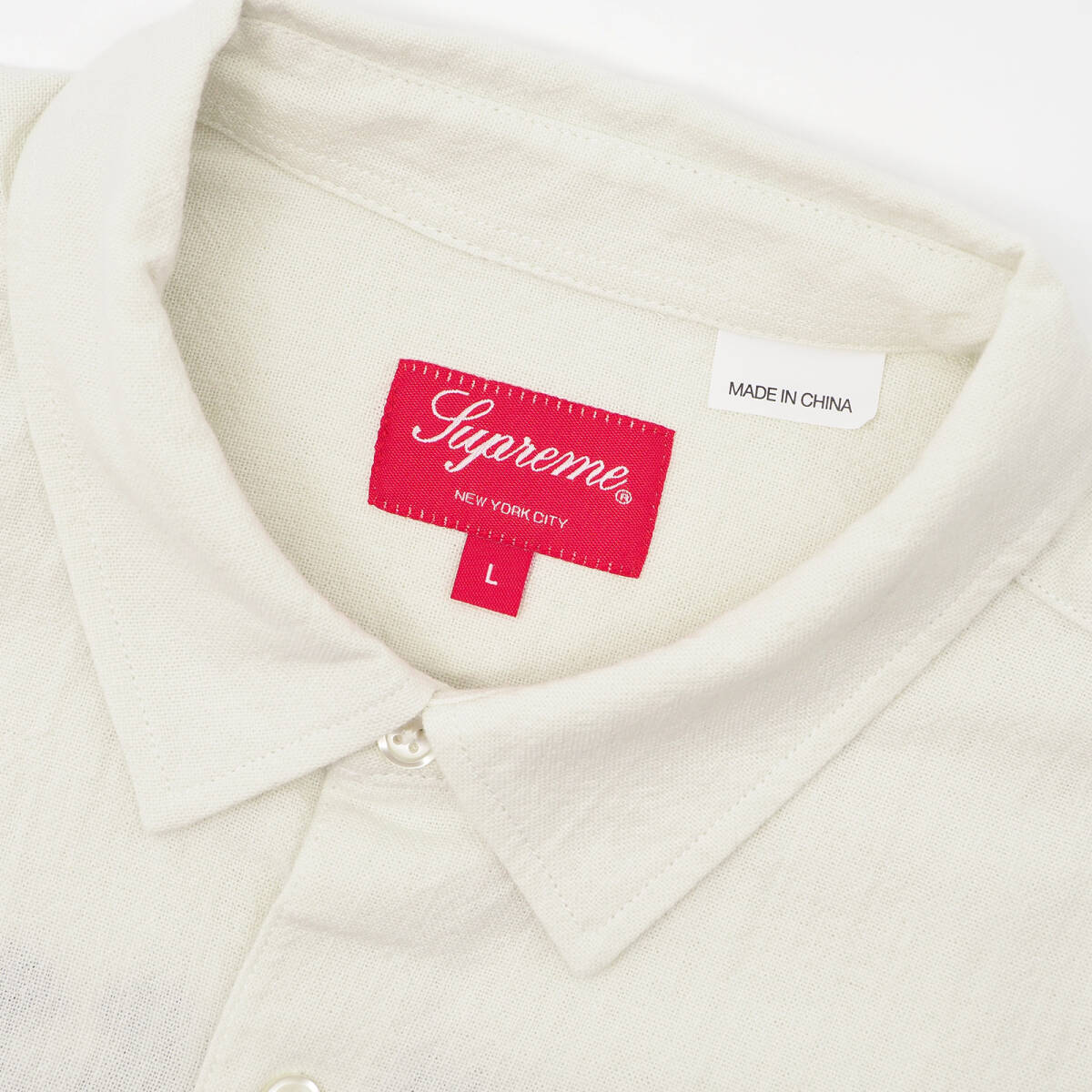 Supreme - Needlepoint S/S Shirt　白L　シュプリーム - ニードルポイント ショートスリーブ シャツ　2023SS_画像3